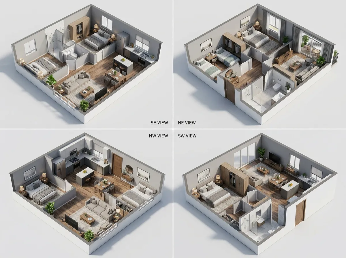 3D floor plan output prepared for listings and presentations